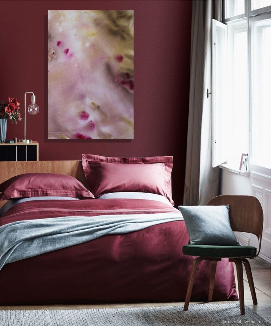 Шторы для спальни в бежевых тонах н