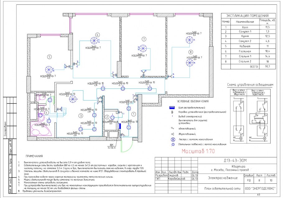 Черно белая кухня студия