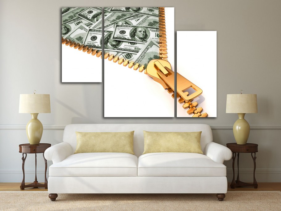 Картина маслом триптих море в интерьер