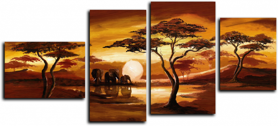 Модульные картины одинокие маки