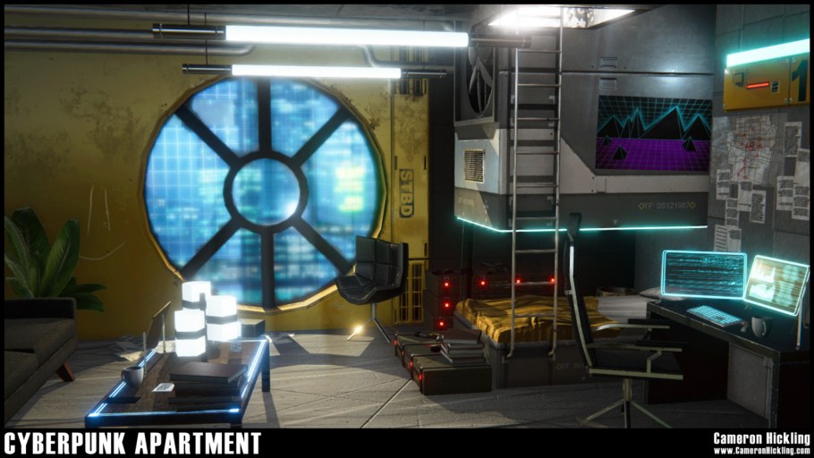 Апартаменты в стиле киберпанк