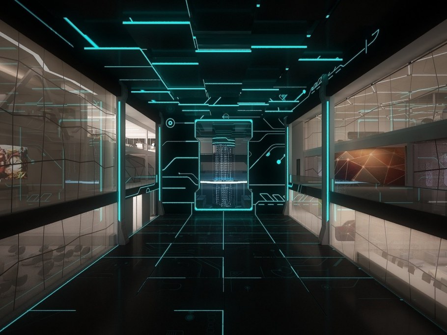 Комната в стиле киберпанк