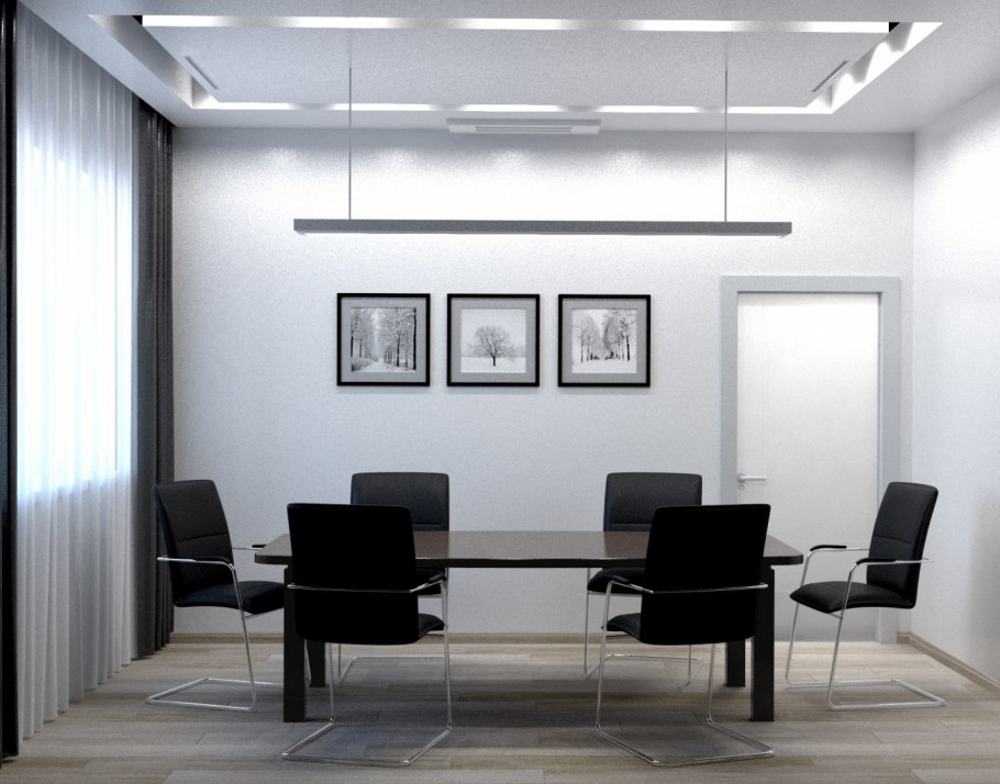 Серые стены в офисе