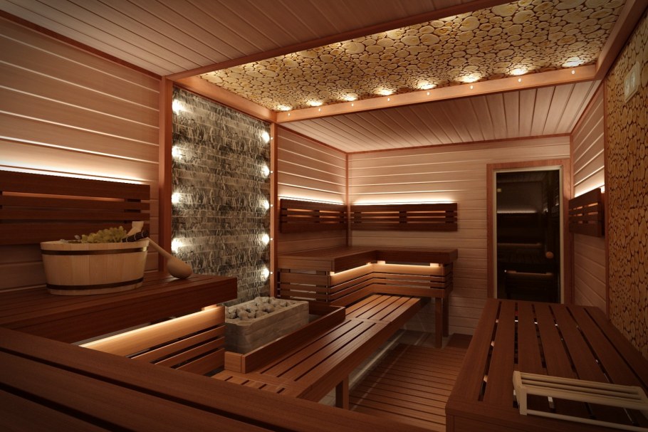 Отделка бани внутри