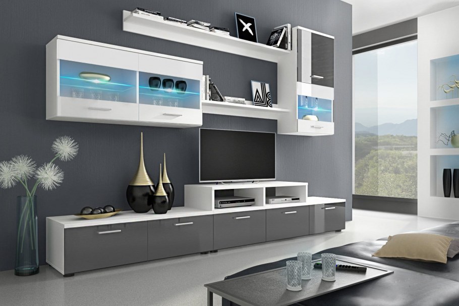 Meblościanka Beta II Plus led - połysk