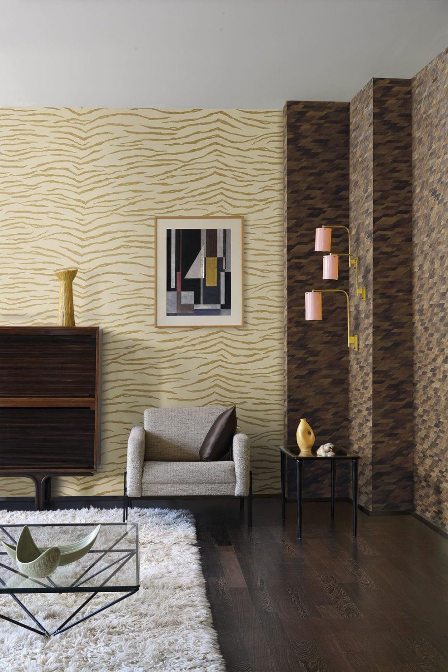 Сочетание обоев в интерьере