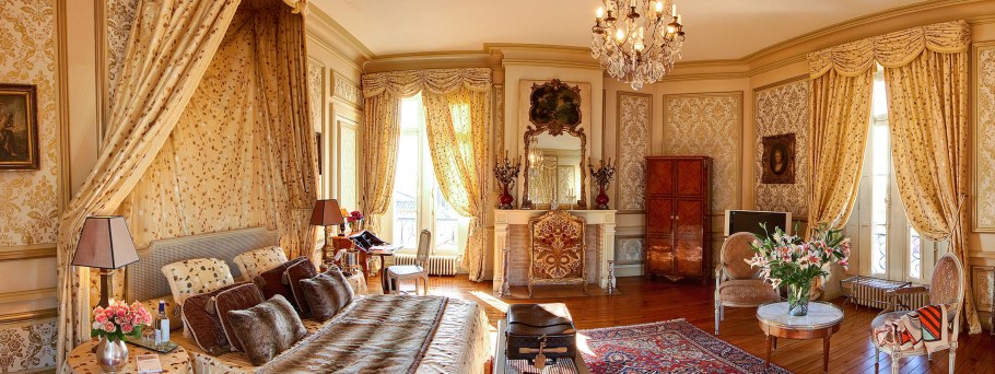 Шато Франция 19 века спальни гостиные