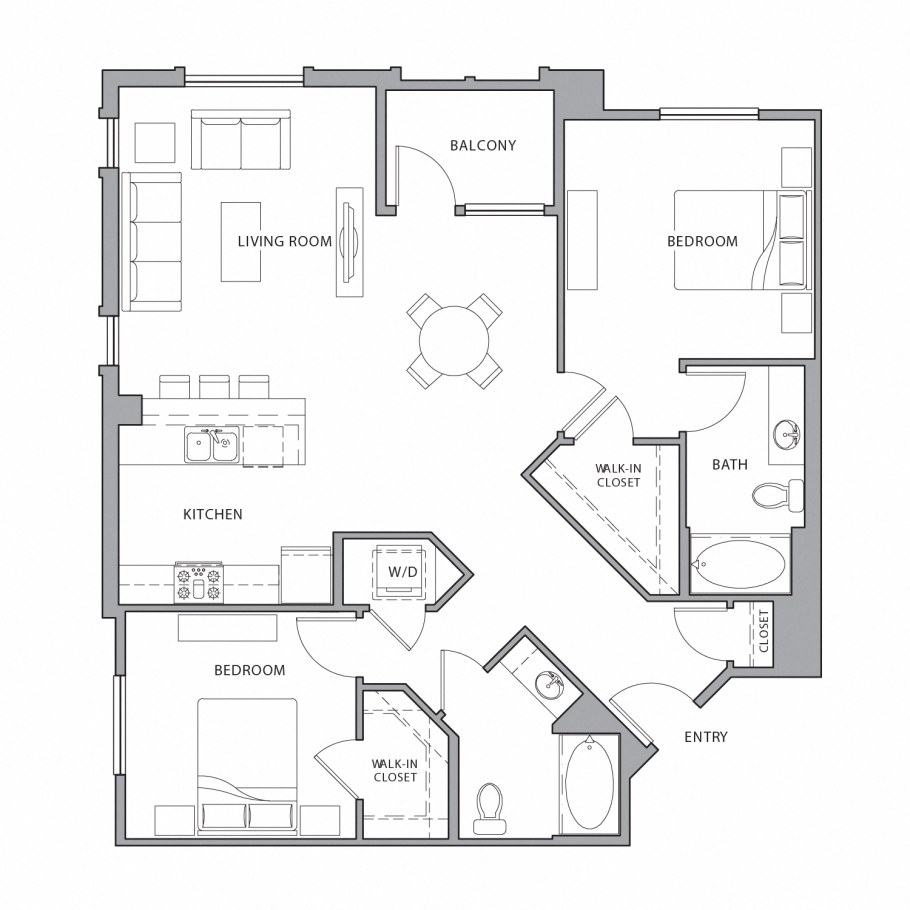Планировка четырехкомнатной квартиры