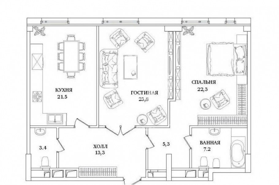 Мосфильмовская 8 планировки