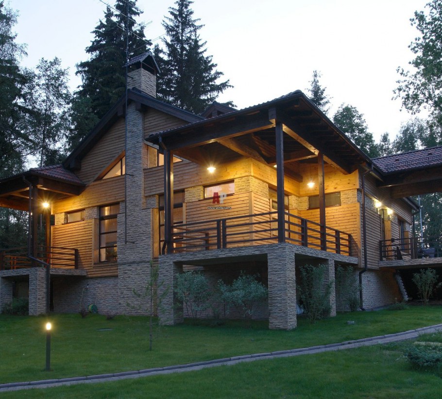 Дом с мансардой и террасой 120кв