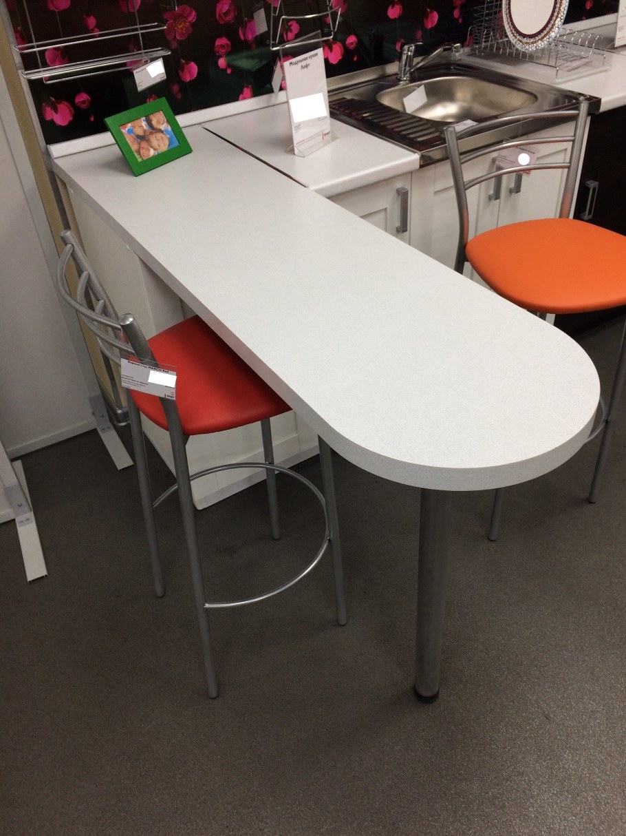 Стол пристенный, 1100(1400)х700хх750, серый