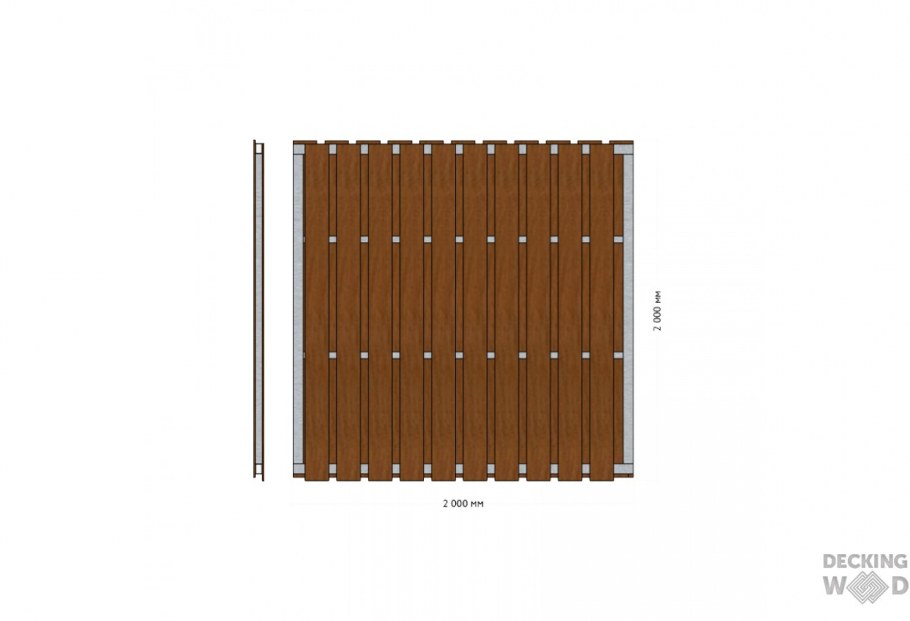 Забор шахматка из ДПК