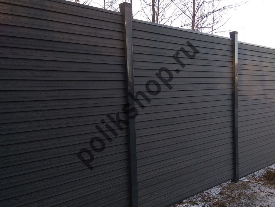 Забор елочка из ДПК 2х2