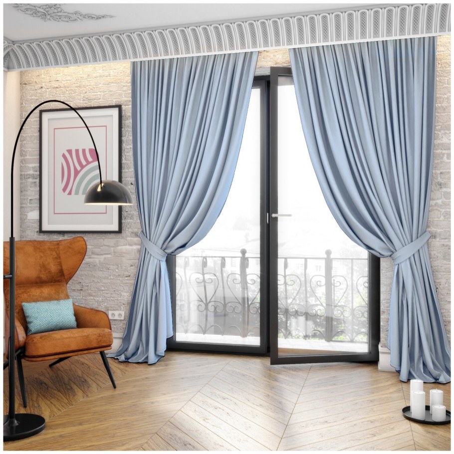 Шторы блэкаут Алькор сиреневый