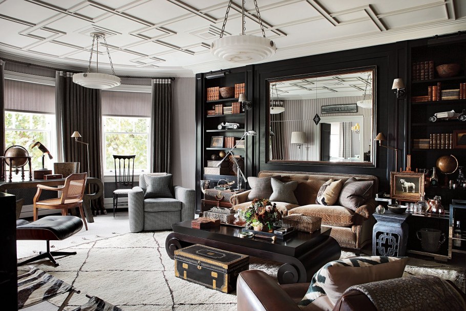 Гостиная в мужском стиле