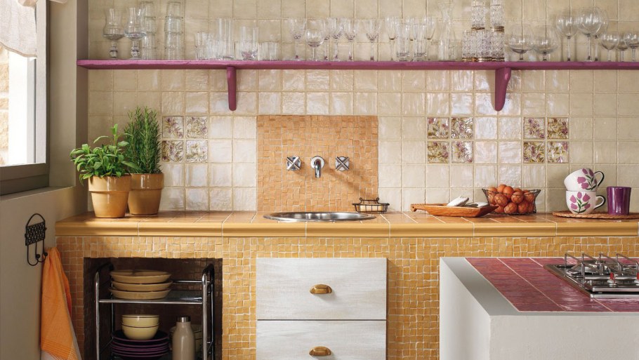 Плитка для кухни на фартук Испания 10х10