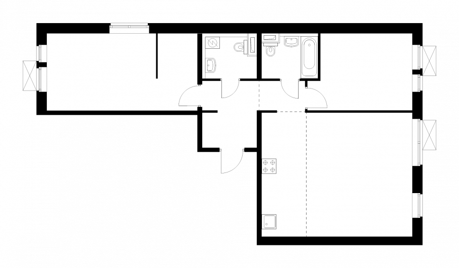 Планировка квартиры пик Саларьево парк 78,5