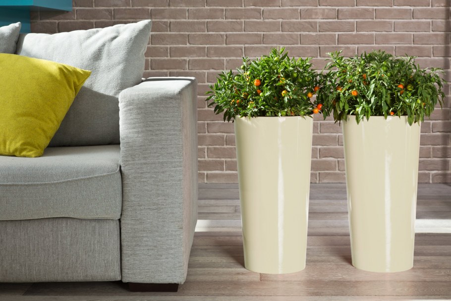 Кашпо doniczka Lilia h57х30х30 круглое вкладка