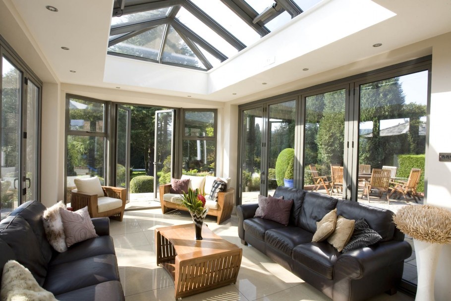 Гостиная с панорамными окнами