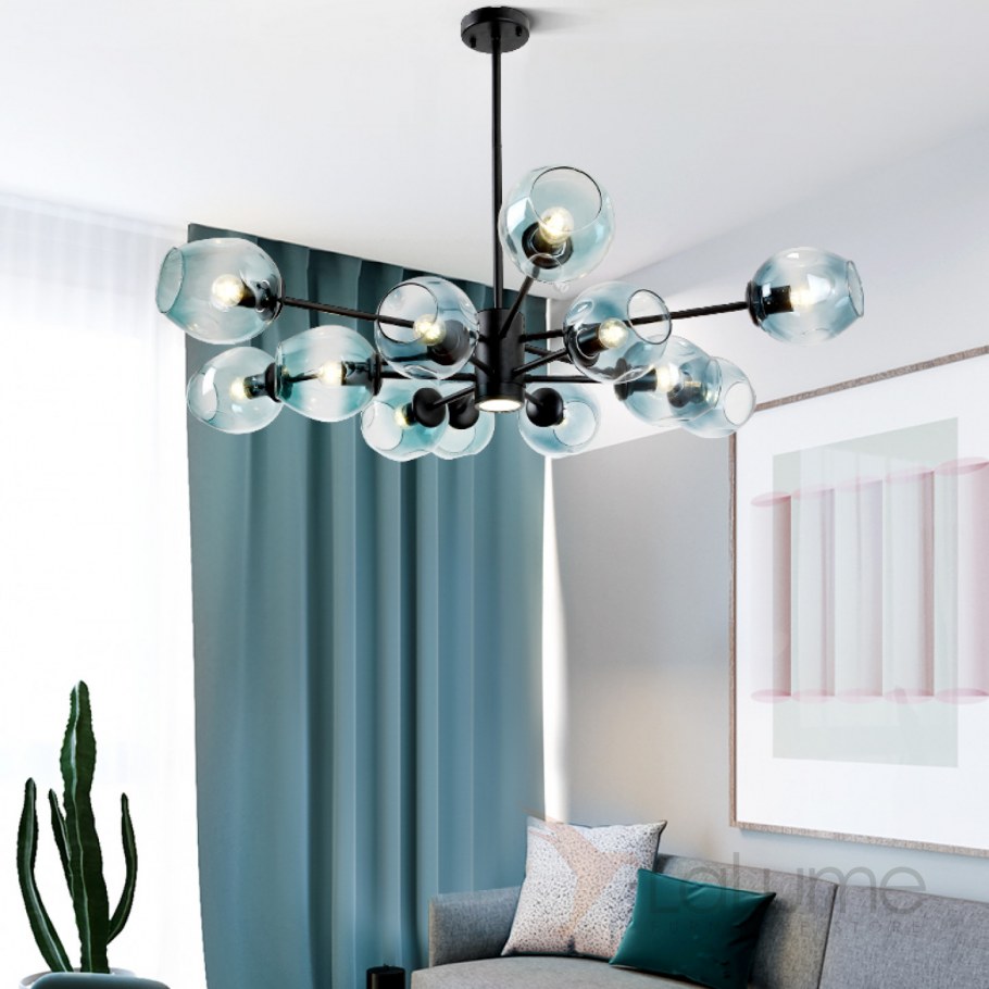 Бирюзовые люстры в гостиную