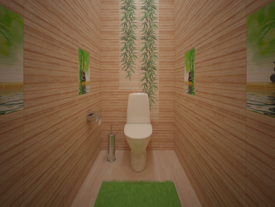 Раздельный туалет в стиле эко
