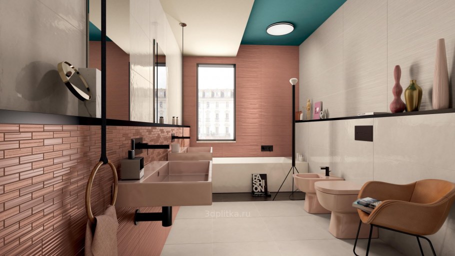 Интерьеры стандартных ванных комнат