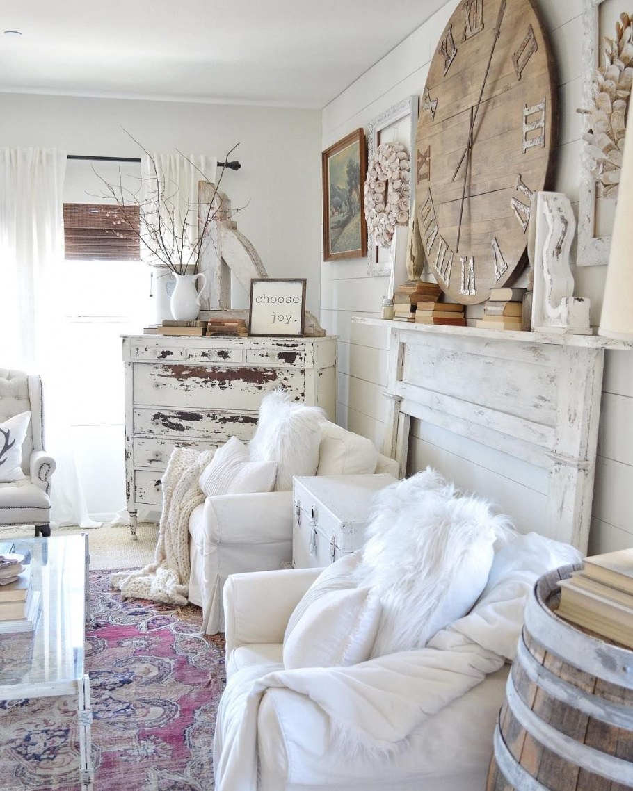 Интерьер шебби Шик с кружевом