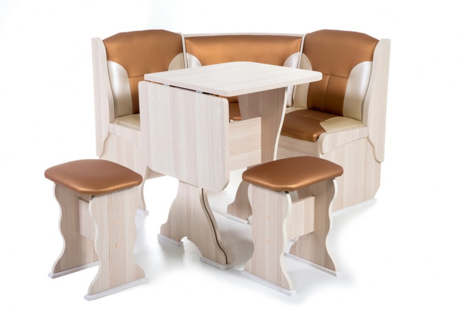 Кухонный уголок Нарцисс ясень Милк Бител