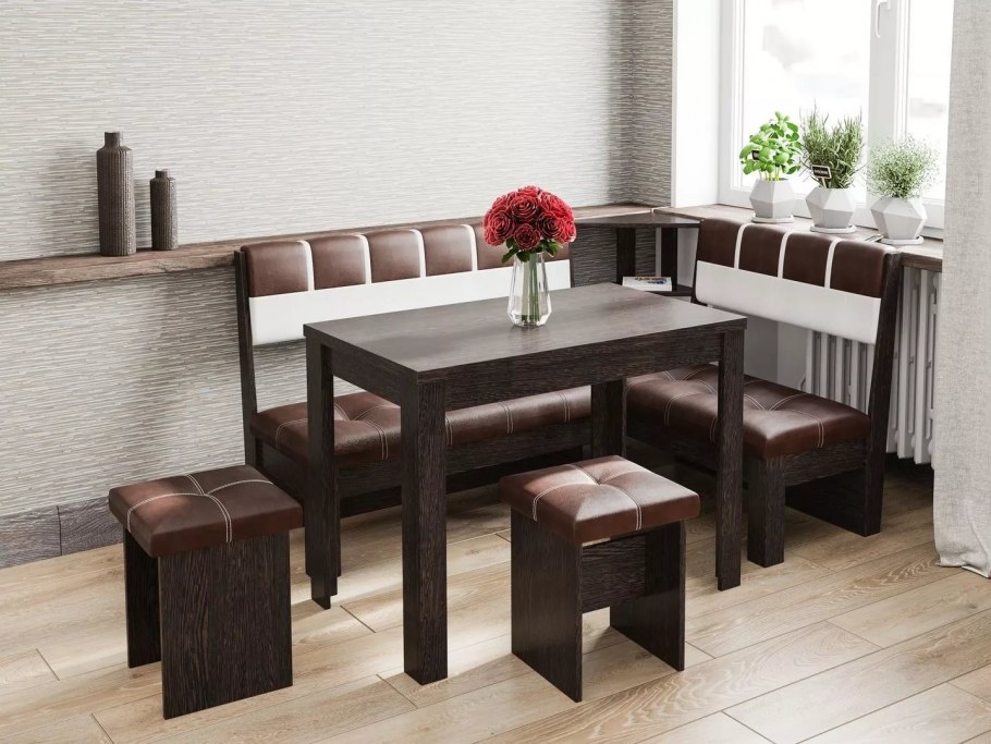 Кухонный уголок "уют-8" (венге/TBR Capro 340/TBR Capro 002)