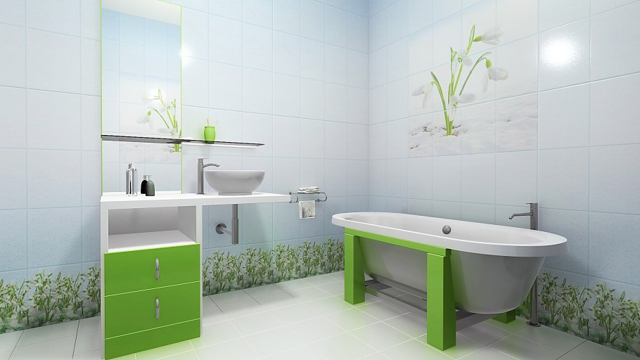 Панели ПВХ для ванной Подснежник