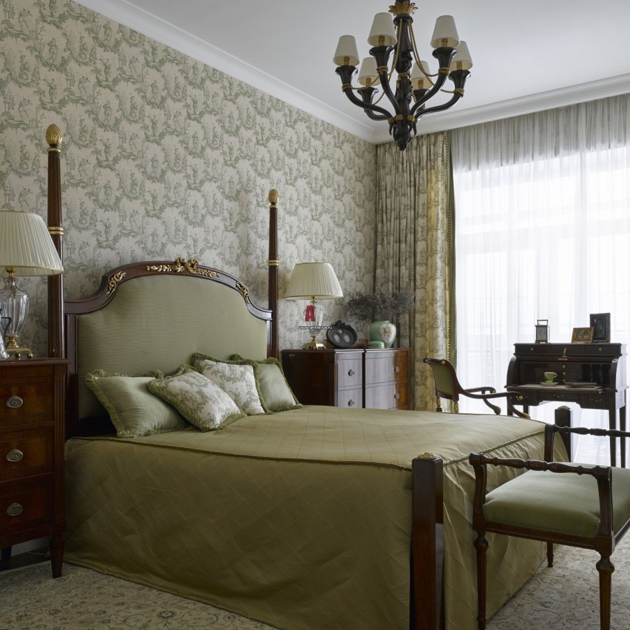 Уютная спальня в английском стиле