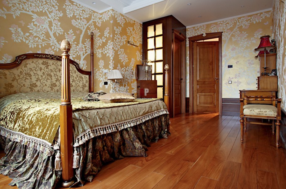 Викторианский стиль в интерьере спальни