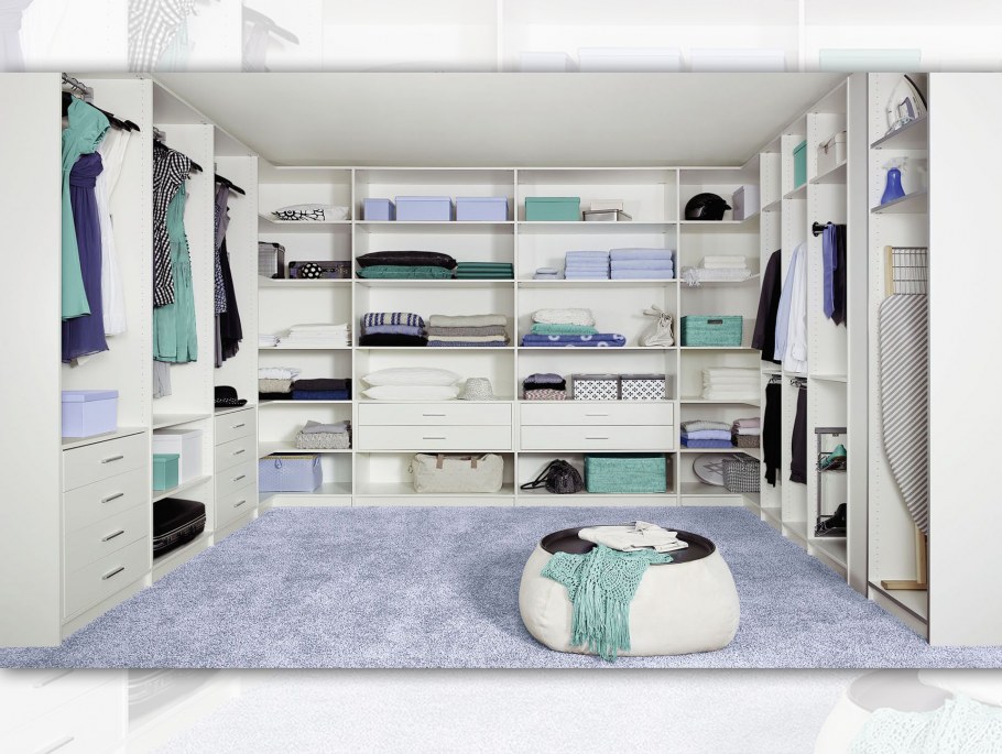 Белая гардеробная аристо