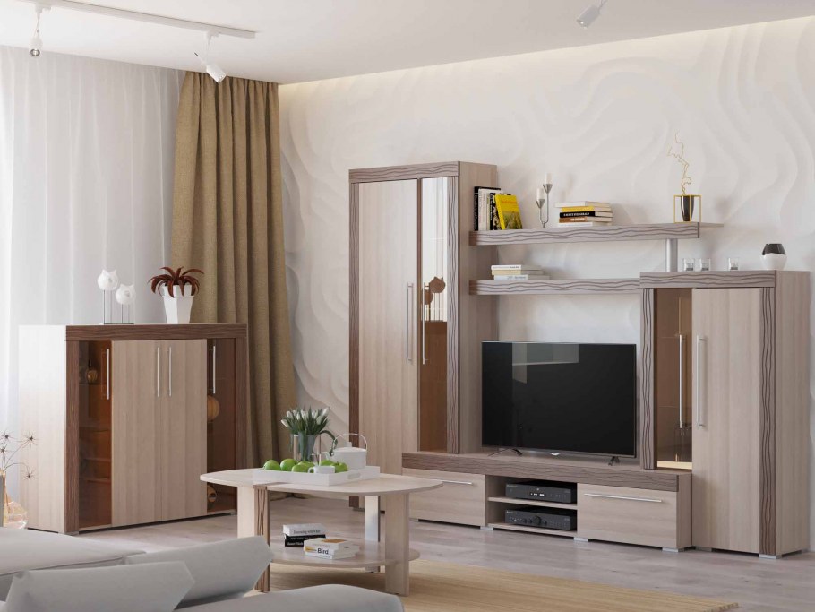 Стенка Гранд Кволити 6-559 Джордан шимо светлый/шимо темный