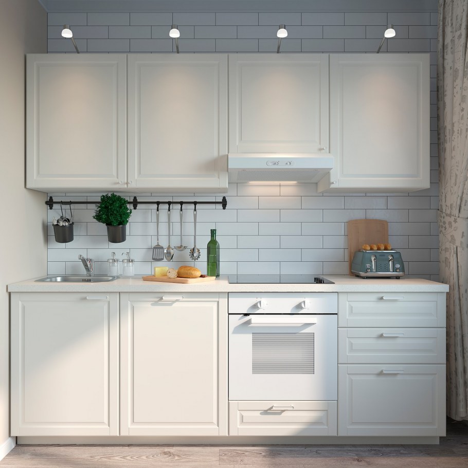 Кухня икеа Будбин белая