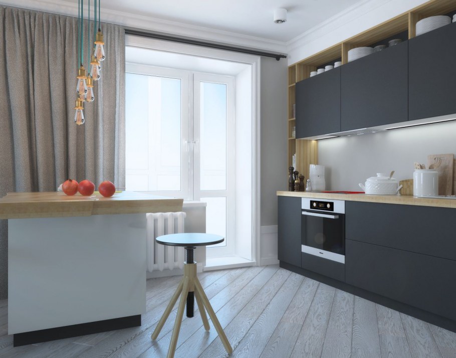 Интерьер кухни для молодого человека