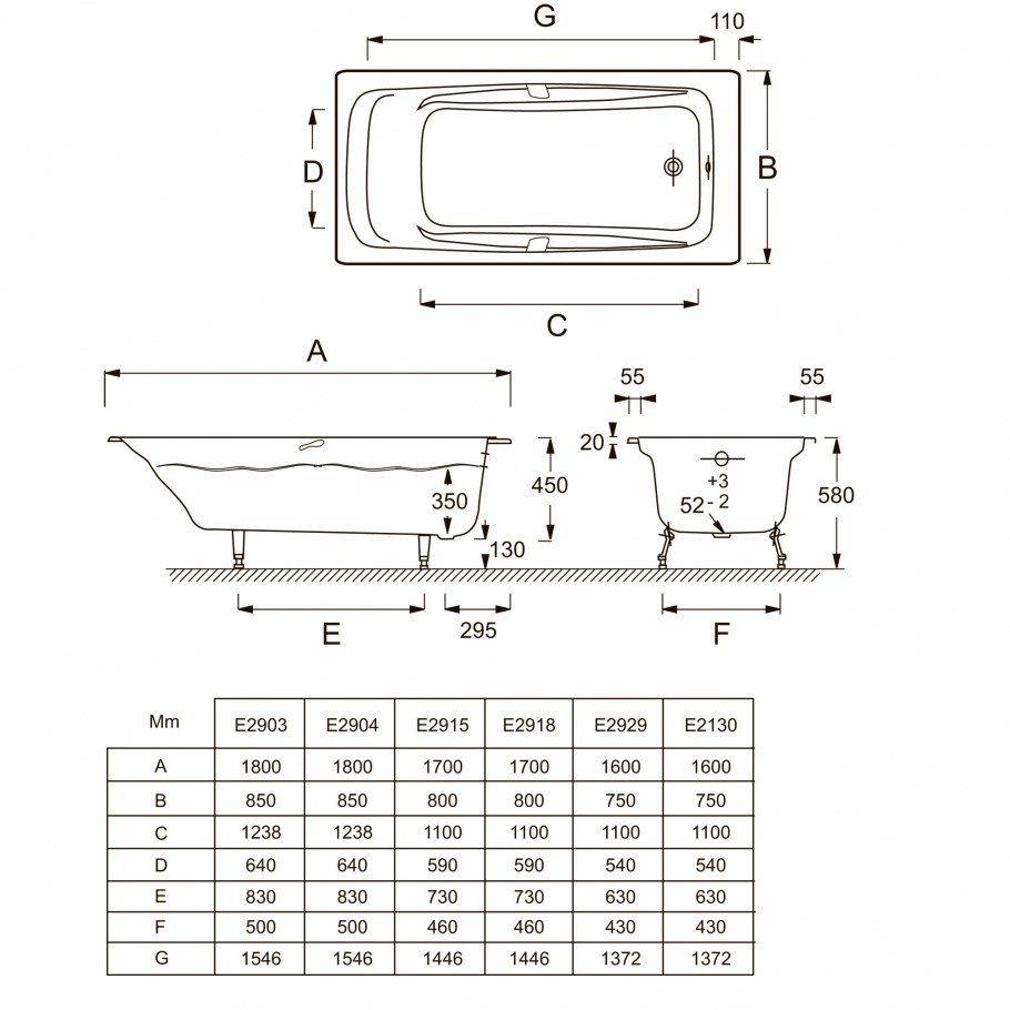 Ванна универсал Сибирячка 170x75 чугун