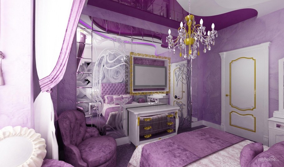 Лавандовый цвет в интерьере