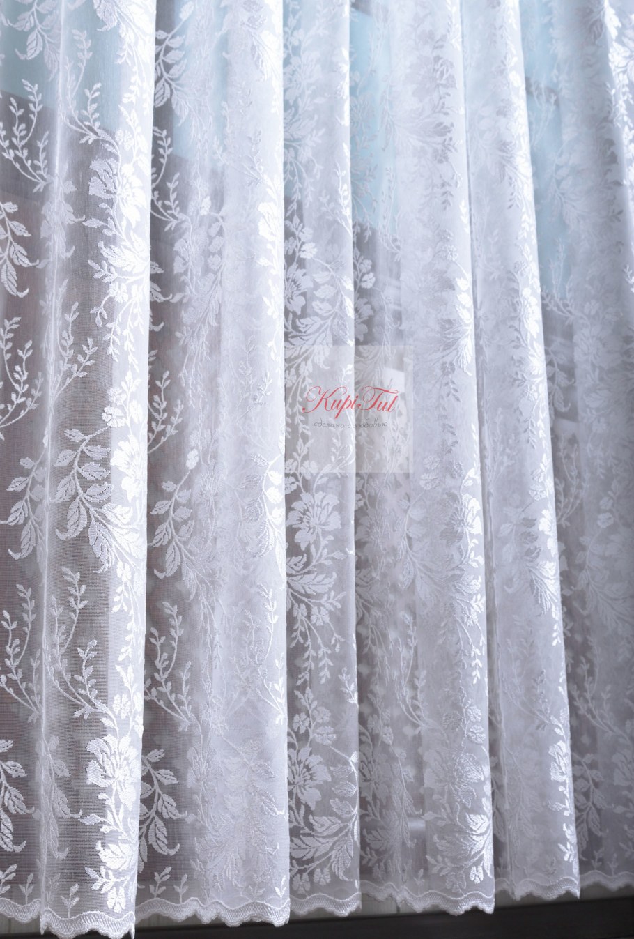 Тюль Legrand лен 300 х 260 см, белый с серебром