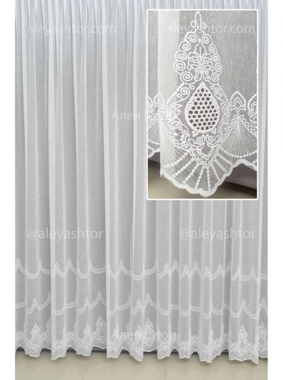 Тюль однотонная