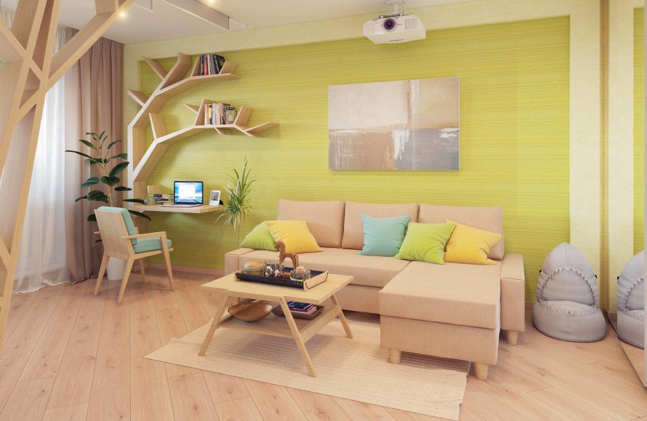 Гостиная в экостиле