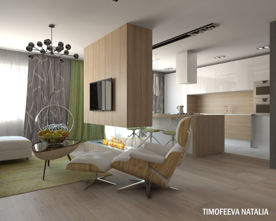 Кухни гостиные в эко стиле