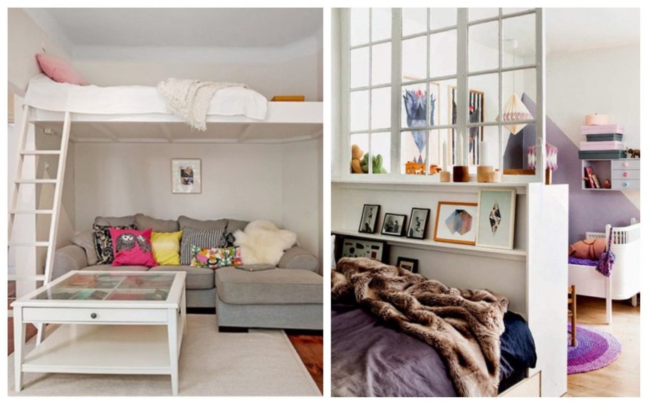 Спальное место для ребенка в однокомнатной квартире