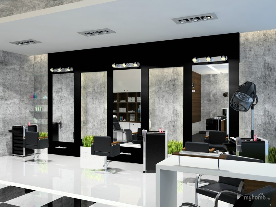 Планировка маленькой парикмахерской