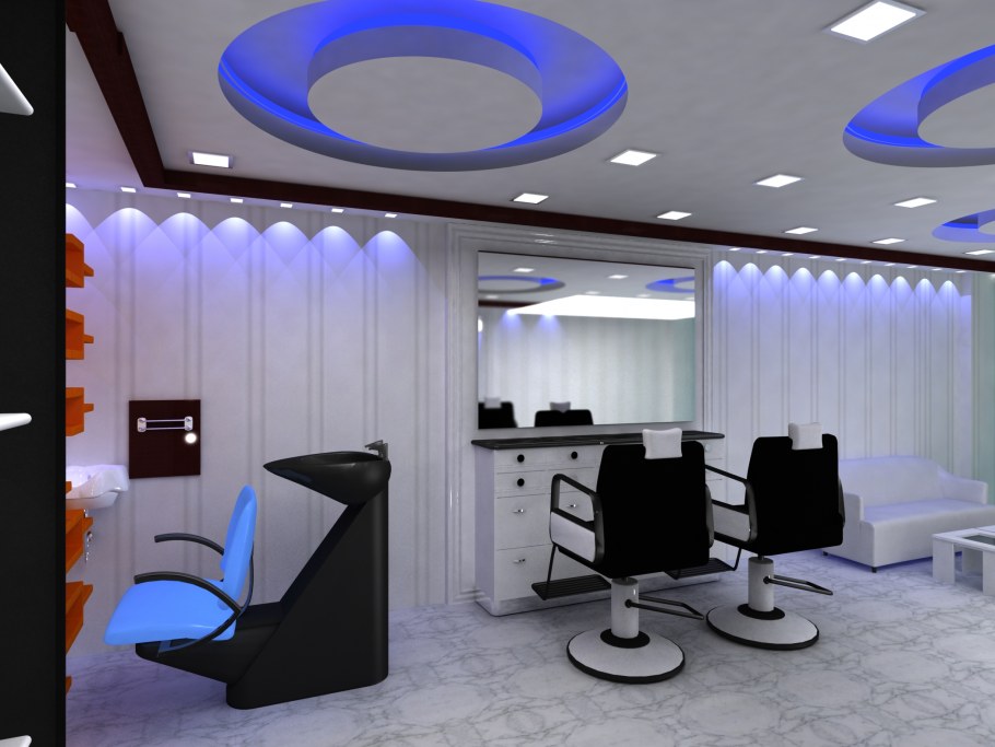 Салон красоты в черно белом стиле