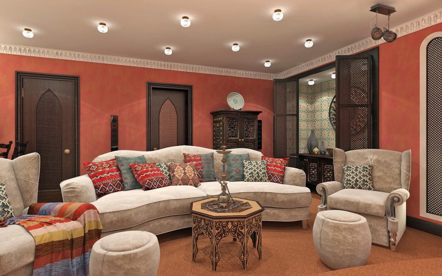 Интерьер с элементами восточного стиля