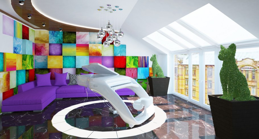 Необычные яркие интерьеры