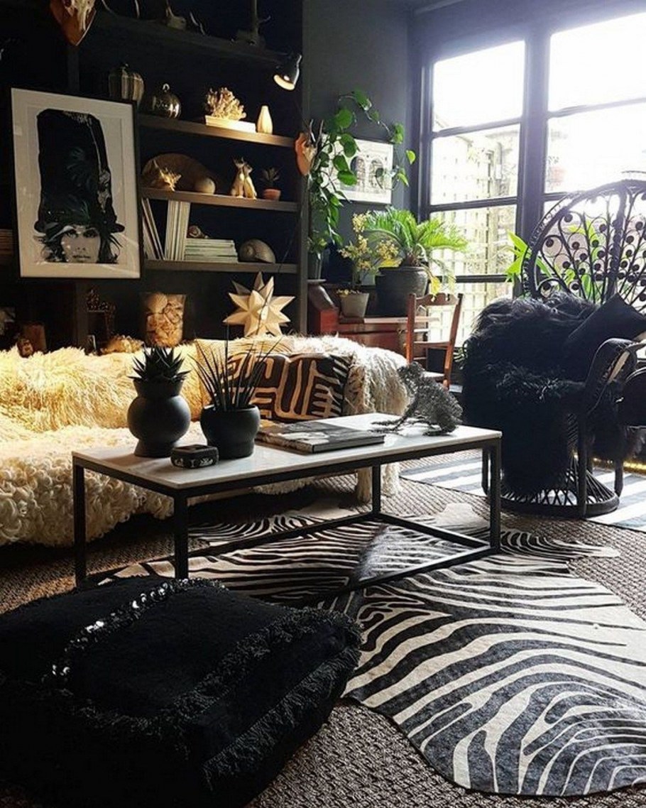 Сканди бохо интерьер