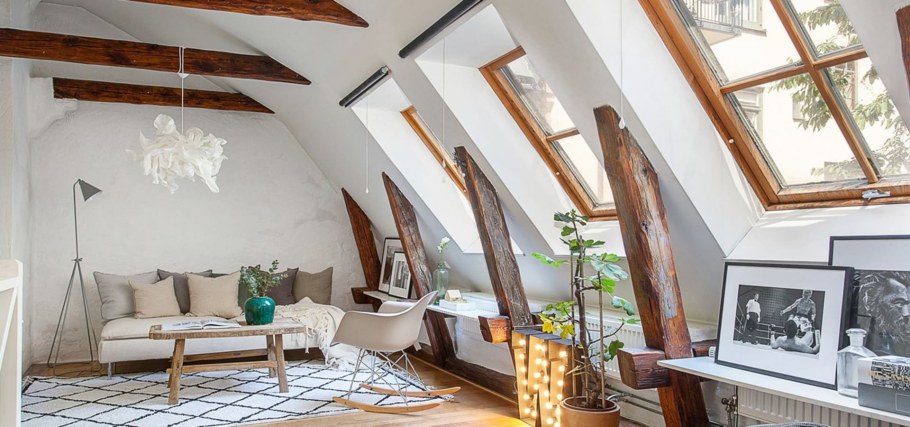 Мансарда в скандинавском стиле