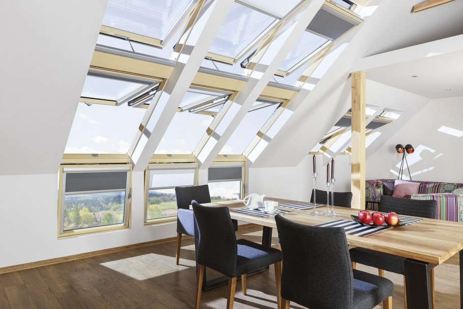 Французское окно на мансарде